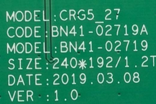 MAIN PARA MONITOR CURVO SAMSUNG / NUMERO DE PARTE BN94-13401A / BN41-02719A / BN9413401A / 13401A / PANEL CY-PR270DGLV1H / DISPLAY BN96-49442A / BN9649442A / MODELO LC27RG50FQNXZA FA01 - Imagen 2